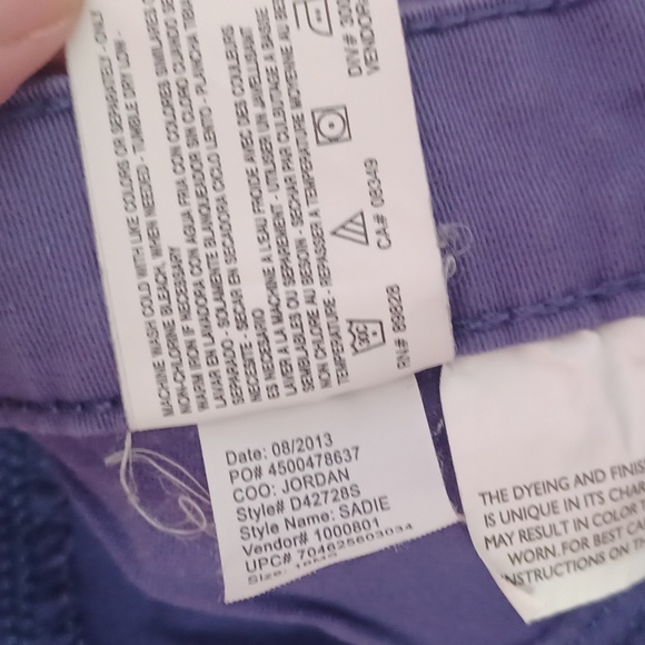 Gloria Vanderbilt Purple Sadie Slim High Rise Jeans, Stretch 16 - Picture 12 of 13